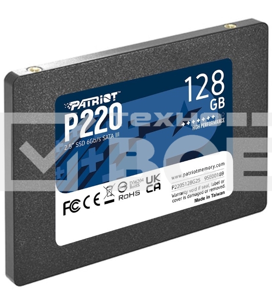 Накопитель SSD Patriot P220, 128GB, SATA III, 2.5