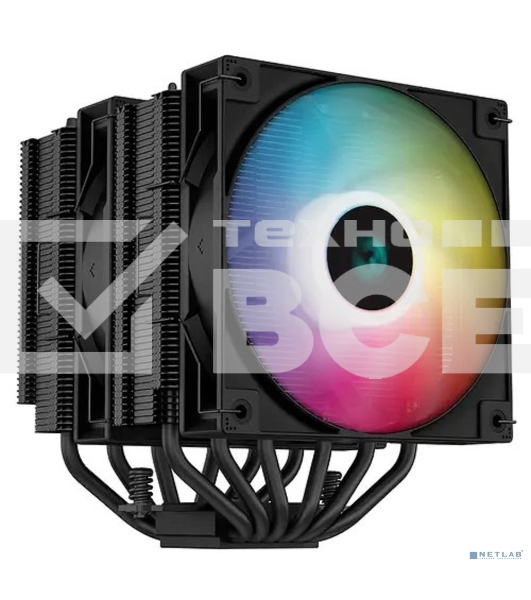 Кулер для процессора DEEPCOOL AG620 BK ARGB черный, 120 мм, алюминий/медь, 1850 об/мин, 29.4 дБ, 4 pin, 260 Вт, 157 мм