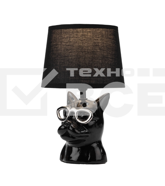 Светильник декоративный настольный Rexant МОБИ 'Бульдог', с цоколем Е14, 40Вт, черный