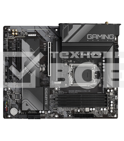 Материнская плата Gigabyte B650 GAMING X AX V2, AM5, AMD B650, 4xDDR5, 4xSATA, 3xM.2, 1xPCI-E 4.0 x16, 2xPCI-E 3.0 x1, 1xUSB-A 3.2 Gen 2, 3xUSB-A 3.2 Gen 1, 1xUSB-C 3.2 Gen 2, 1x 2.5Gb LAN, 3x3.5 мм, 7.1, ATX
