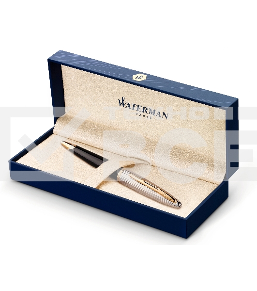Ручка шариковая Waterman Carene De Luxe (CWS0700000) Black Silver GT M син. черн. подар.кор.