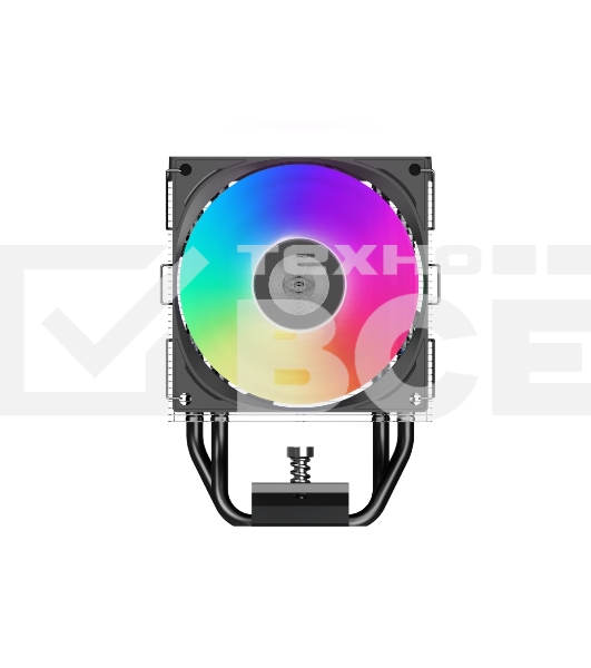 Кулер PCCooler R400 ARGB черный 92мм алюминий+медь 2200r[m 30db 4-pin 180W 133мм