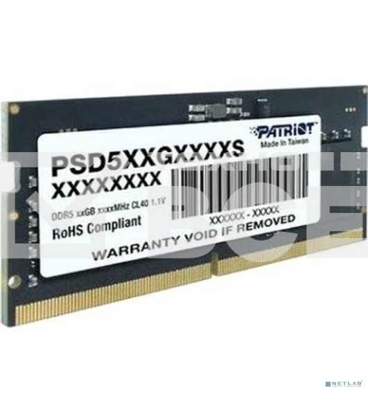 Оперативная память Patriot Signature, DDR5, 16GB (1x16 GB), 5600 MHz, CL46, SO-DIMM