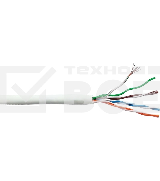 Кабель информационный Lanmaster LAN-5EUTP-PT-LSZH-WH кат.5E UTP 4 пары 24AWG LSZH внутренний 305м белый