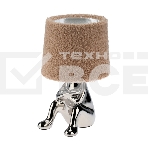 Светильник декоративный Rexant Человечек, серебряный с пудровым абажуром, Е27, фото 1