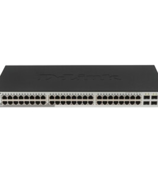 Коммутатор D-Link DGS-1210-52X/ME/C1A, 48×1 Гбит/с + 4×10 Гбит/с SFP+, управляемый
