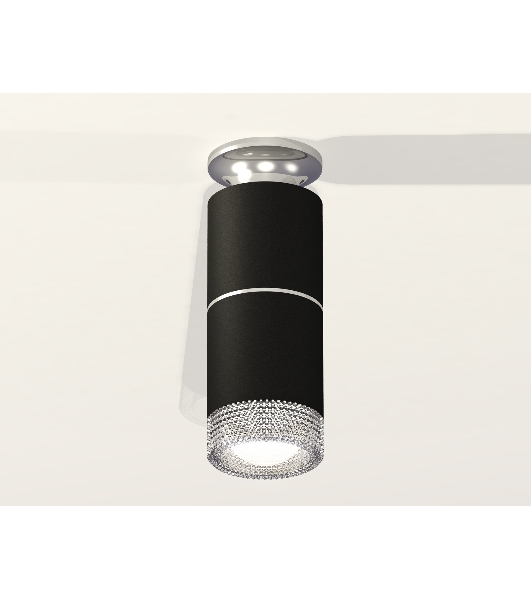 Светильник Ambrella Light XS6302222 SBK/PSL/CL черный песок/серебро полированное/прозрачный MR16 GU5.3