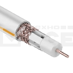 Кабель коаксиальный Rexant (01-2401) SAT 50м+CU/CU 75 Ом, 100м белый центральная жила CU медь, экран фольга AL, оплетка CU медь, 100 м, фото2