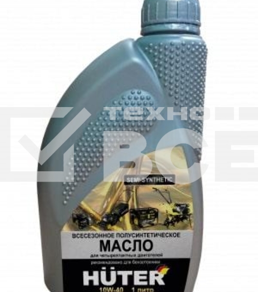 Масло моторное 10W-40 полусинтетическое для четырёхтактных двигателей, для техники Huter, 1л.