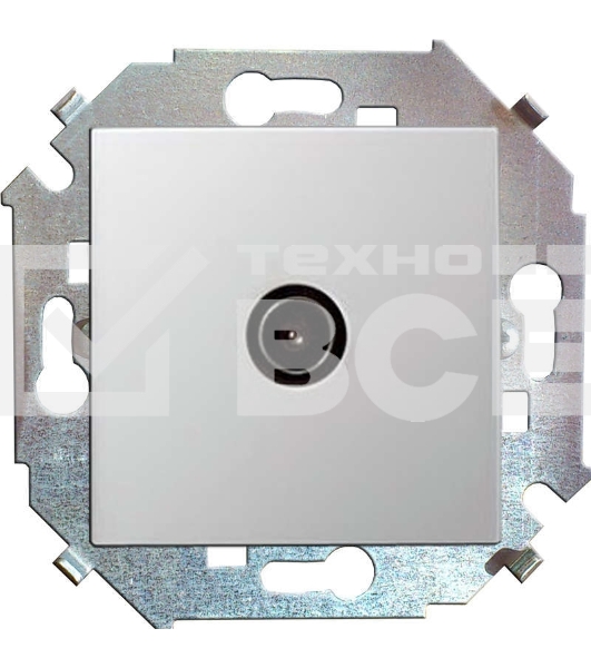 Механизм розетки TV СП Simon15 одиночная бел. Simon 1591475-030