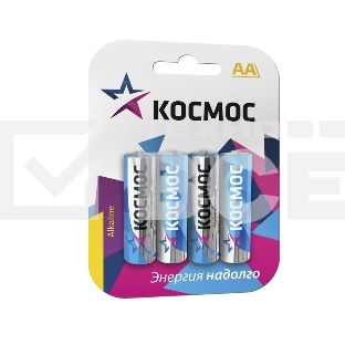 Элемент питания Космос алкалиновый LR LR6 BP-4 (блист.4шт)