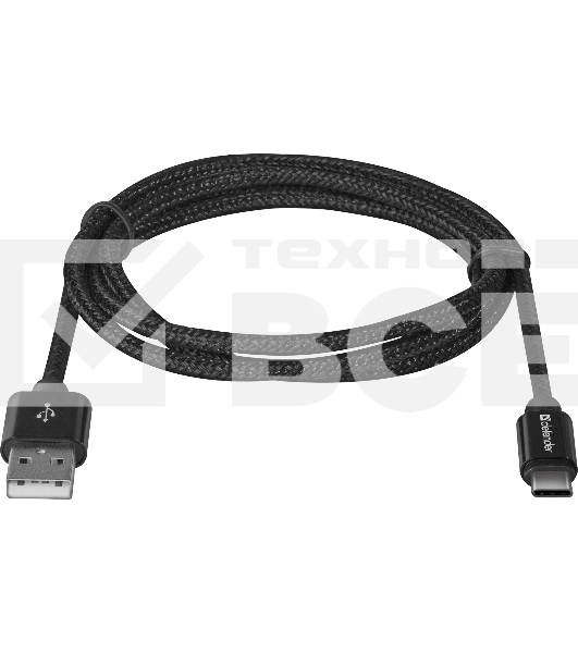 Кабель Defender USB2.0 TO TYPE-C  1M BLACK USB09-03T