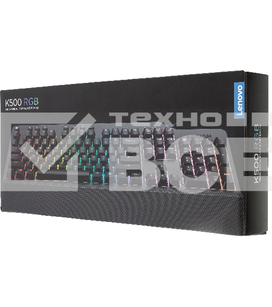 Клавиатура проводная Lenovo Legion K500 RGb механическая черный USB Multimedia for gamer LED (подставка для запястий)