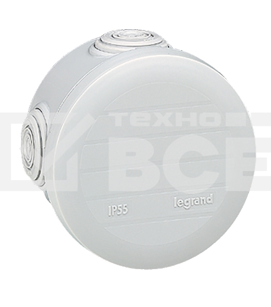 Plexo Коробка IP55, круглая, 70х45 мм, 4 ввода