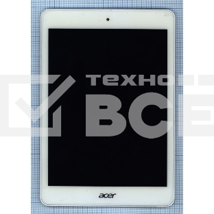 Модуль (матрица + тачскрин) для Acer Iconia A1-830 белый с рамкой