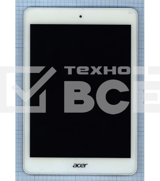 Модуль (матрица + тачскрин) для Acer Iconia A1-830 белый с рамкой