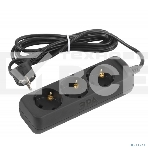 Удлинитель электрический ЭРА UX-3e-3m-B с заземлением 3 розетки 3 м ПВС 3x0,75 мм2 10А черный, фото 1