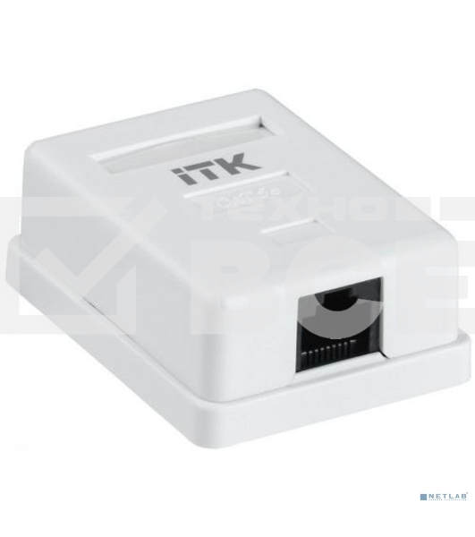 Розетка ITK GENERICA CS2-1C5EU-12-G настенная 49.2x65.5x25.2мм RJ45 ABS белый (упак.:1шт)