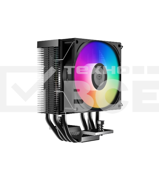 Кулер PCCooler R400 ARGB черный 92мм алюминий+медь 2200r[m 30db 4-pin 180W 133мм