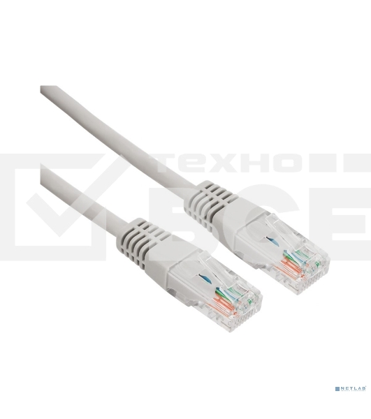 Пaтч-корд U/UTP Rexant, категория 5e, RJ45-RJ45, неэкранированный, LSZH серый, 5м