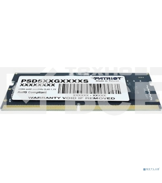 Оперативная память Patriot Signature, DDR5, 16GB (1x16 GB), 5600 MHz, CL46, SO-DIMM
