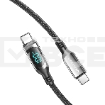 Кабель Vention USB 2.0 CM/CM с LED дисплеем - 1.2м. черный 5А PD100W, шт., фото9