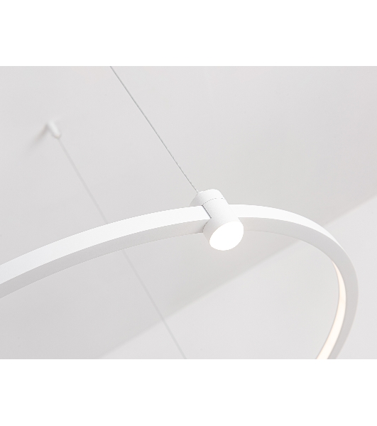 Подвесной светодиодный светильник Ambrella light FL5521/2+6 WH белый 45W 3000K/4200K/6400K D600/400*1300 (без ПДУ)