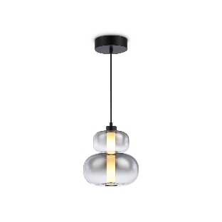 Подвесной светодиодный светильник Ambrella light LH11052 BK/SM черный/дымчатый 12W 3000K D230*265