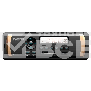 Автомагнитола Digma DCR-110B24 1DIN 4x45Вт