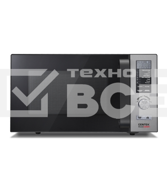 Микроволновая печь Centek CT-1588 серебристый, 25 л, 900 Вт, переключатели - поворотный механизм/кнопки