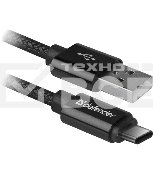 Кабель Defender USB2.0 TO TYPE-C  1M BLACK USB09-03T