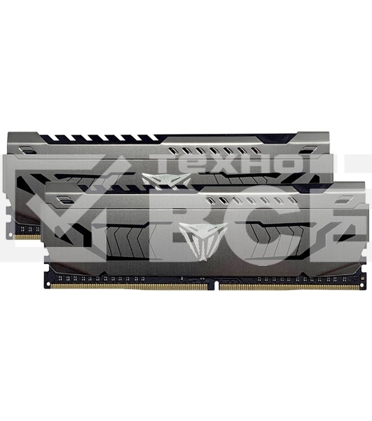 Оперативная память Patriot Viper Steel, DDR4, 8GB (2x4GB), 3200MHz, CL16, DIMM, с радиатором, черный