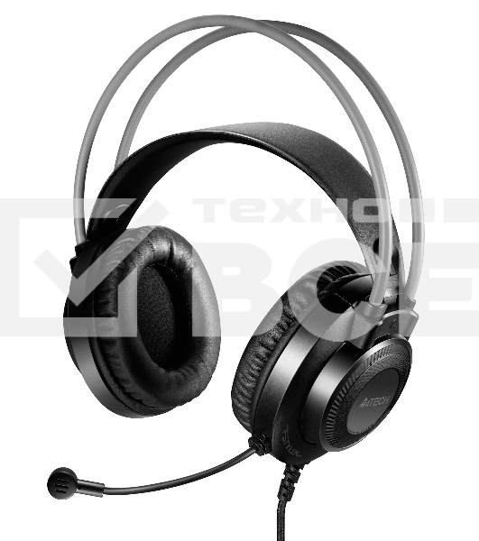 Наушники с микрофоном A4Tech Fstyler FH200U серый 2м накладные USB оголовье (FH200U GREY)