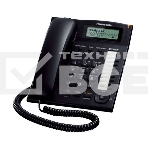 Телефон проводной Panasonic KX-TS2388RUB черный индикатор вызова,повторный набор последнего номера,4 уровня громкости звонка, фото4