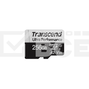 Флеш-накопитель Transcend Карта памяти 256GB UHS-I U3 microSD w/ adapter A2 Ultra Performance R/W:160/125 MB/s