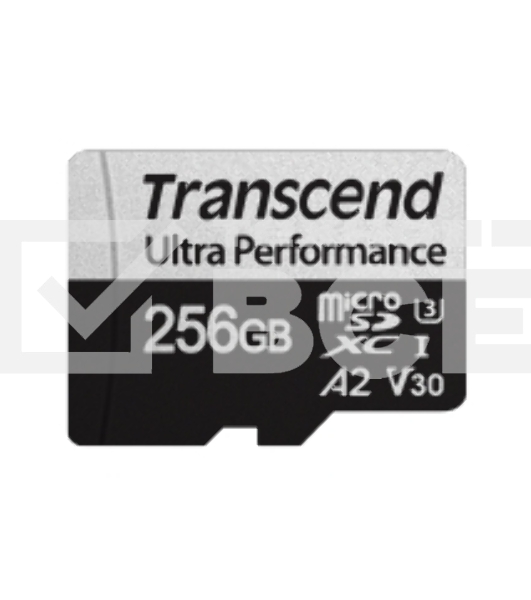 Флеш-накопитель Transcend Карта памяти 256GB UHS-I U3 microSD w/ adapter A2 Ultra Performance R/W:160/125 MB/s