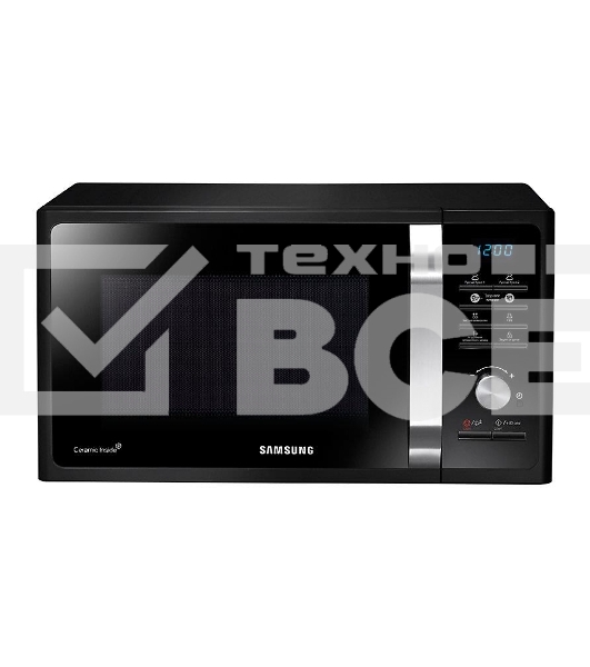 Микроволновая печь Samsung MS23F302TAK черный, 23 л, 800 Вт, переключатели - поворотный тактовый механизм/кнопки