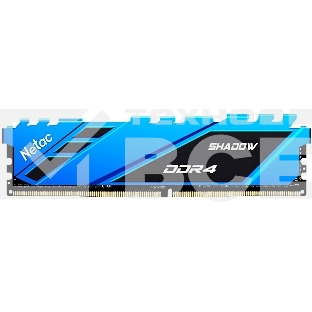Оперативная память NETAC Shadow, DDR4, 8GB (1x8GB), 2666MHz, CL19, с радиаторами, синий