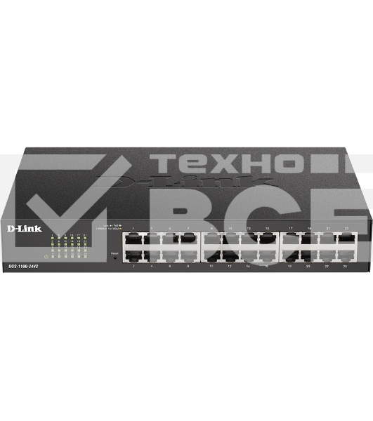 Настраиваемый L2 коммутатор D-Link DGS-1100-24V2/A2A c 24 портами 10/100/1000Base-T(465543) {3}
