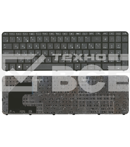 Клавиатура для ноутбука HP Pavilion SleekBook 15 черная с рамкой