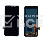 Дисплей для Samsung Galaxy A8 (2018) SM-A530F в сборе с тачскрином (OLED) черный, фото2