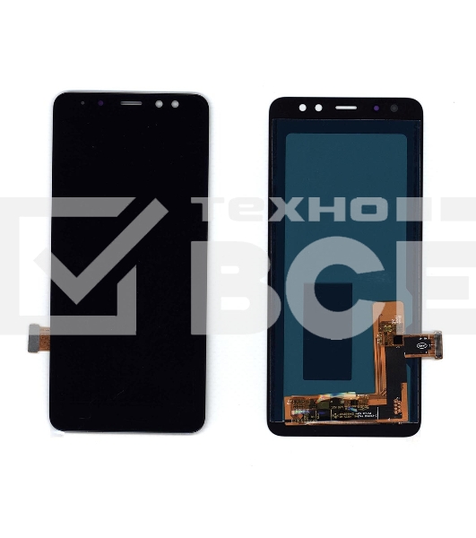 Дисплей для Samsung Galaxy A8 (2018) SM-A530F в сборе с тачскрином (OLED) черный