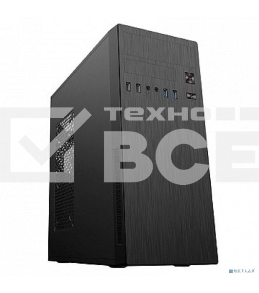 Компьютерный корпус MidiTower Powerman DA812BK Black PM-500ATX-F 2*USB 2.0+2*USB 3.0 Audio ATX