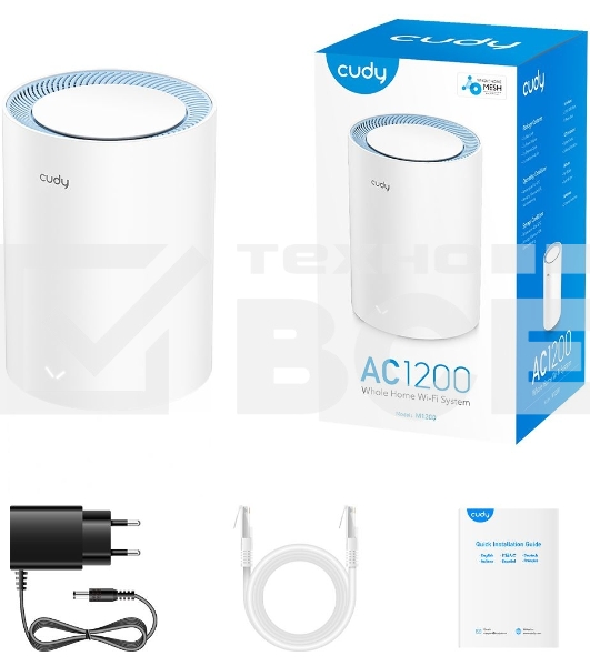 Бесшовный Mesh роутер Cudy M1200(1-Pack) AC1200 10/100BASE-TX белый