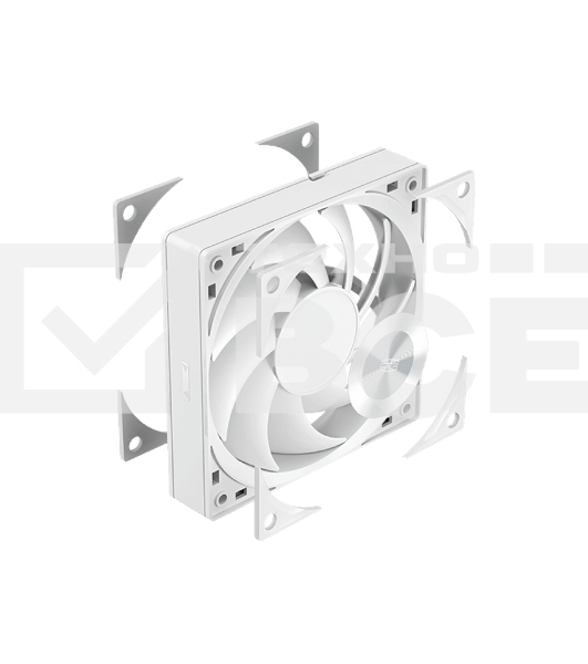 Кулер для ПК PCCooler F5R120 WH 3IN1 белый (120x120x25mm, 4-pin PWM, 46CFM, 26.88dBA, 1800RPM, 3pcs)