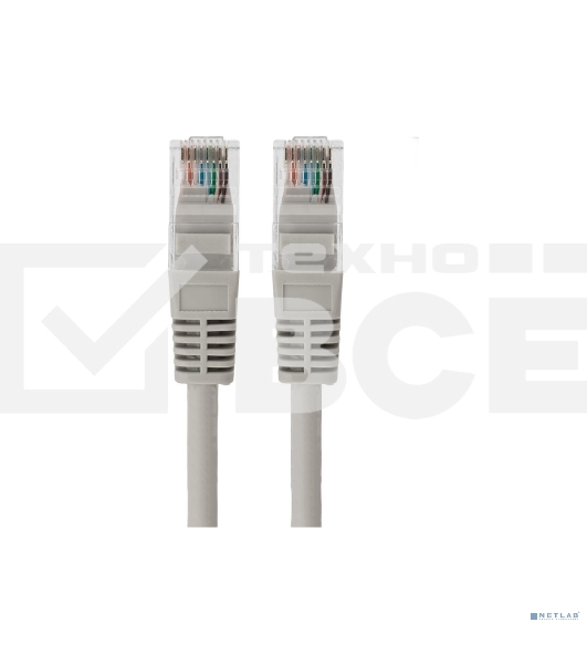 Пaтч-корд U/UTP Rexant, категория 5e, RJ45-RJ45, неэкранированный, LSZH серый, 5м