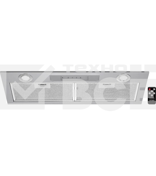 Вытяжка встраиваемая Kuppersberg INLINEA 72 Inox, 850 м3/час, электронное сенсорное управление, таймер, пульт ДУ, 3 скорости, светодиодное освещение 2х3,5 Вт, металлический жироулавливающий фильтр, угольный фильтр С6С (опция), 56 дБ, цвет нержавеющая стал