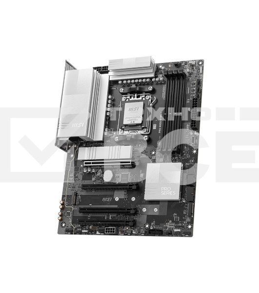 Материнская плата MSI PRO B850-P WIFI, AM5, AMD B850, 4xDDR5, 4xSATA, 3xM.2, 1xPCIe 5.0 x16, 1xPCIe 4.0 x4, 2xPCIe 3.0 x1, 1xHDMI, 1x5Gb LAN, Wi-Fi 7, 4xUSB 2.0, 1xUSB 3.2 Gen 1, 1xUSB 3.2 Gen 2, 2xUSB-C 3.2 Gen 2, 2x3.5 мм, 7.1, ATX