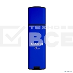 Флешка USB R/W Maxvi MP2 8Gb USB 2.0 blue, монолит с колпачком, ABS пластик + металл, фото6