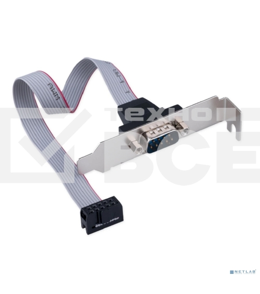 Планка на заднюю панель низкопрофильная Cablexpert CCDB9RECEPTACLE-LP, 1 порт COM/RS-232/DB9-M